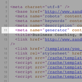 Вы хотите удалить метатег «генератор» с вашего сайта Joomla
